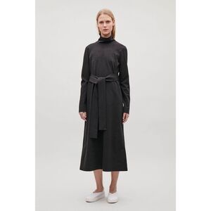 ✨COS Belted Roll-neck Jersey Grey Sz Large Dress✨